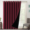 Blackout curtains self jacquard burgundy 3