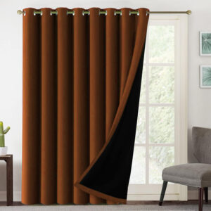 Blackout curtains self jacquard copper3