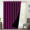 Blackout curtains self jacquard purple 3