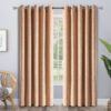 Embossed velvet curtains beige 1