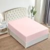 Export cotton fitted sheet light pink