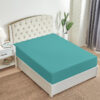 Export cotton fitted sheet teal