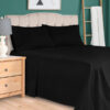 Export cotton plain bedsheet Black