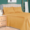 Export cotton plain bedsheet Gold