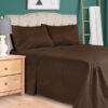 Export cotton plain bedsheet brown