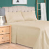 Export cotton plain bedsheet ivory