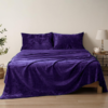 Fleece bed sheet purple