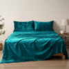 Fleece bed sheet teal