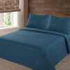 Microfiber Quilted Bedspread steel blue