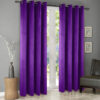 Plain velvet curtains purple 1