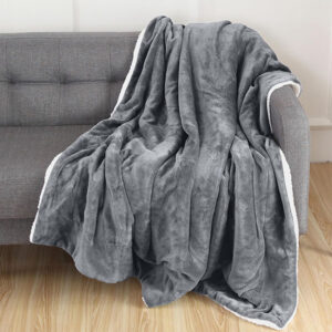 Sherpa Fleece Blanket grey