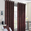 Texture design velvet curtains brown