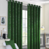 Texture design velvet curtains green