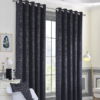 Texture design velvet curtains grey