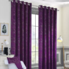 Texture design velvet curtains purple