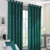 Texture design velvet curtains teal