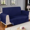 Ultrasonic quilted sofa runner blue