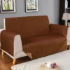 Ultrasonic quilted sofa runner brown