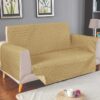 Ultrasonic quilted sofa runner gold