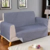 Ultrasonic quilted sofa runner grey