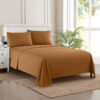 Velvet Flat Bed Sheet Copper