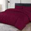 Cotton Duvet Cover Set Burgundy