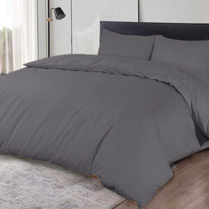 Cotton Duvet Cover Set Gray