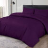 Cotton Duvet Cover Set Plum