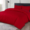 Cotton Duvet Cover Set Red