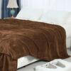 Plain fleece blanket Brown z