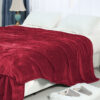 Plain fleece blanket burgundy z