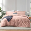 Velvet Duvet Cover Set Blush Pink