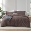 Velvet Duvet Cover Set Chocolate Brown